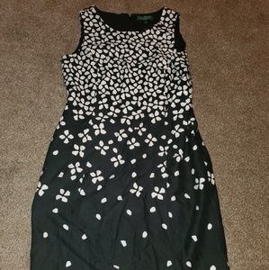 Beautiful dress! Black with flowers.